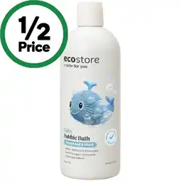 Woolworths ecostore Fragrance Free Baby Bubble Bath or Shampoo 535ml offer