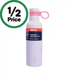 Woolworths Décor Hydro Double Wall Bottle Assorted offer
