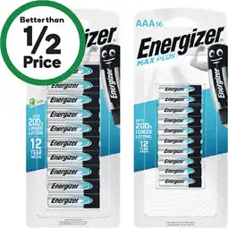 Woolworths Energizer Max Plus Batteries AA or AAA Pk 16 offer