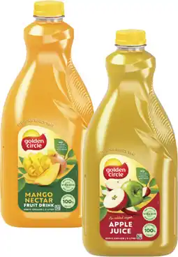 Coles Golden Circle Mango Nectar or Apple Juice 2 Litre offer