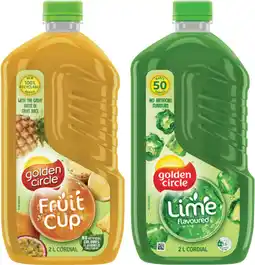 Coles Golden Circle Cordial offer