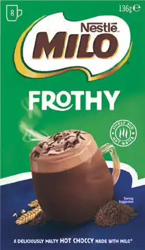 Coles Nestlé Milo Frothy Instant Hot Chocolate Sachets offer