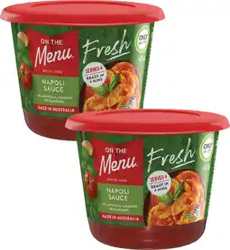 Coles On the Menu Sauce offer