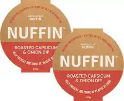 Coles Nuffin Roasted Red Capsicum & Onion Dip offer