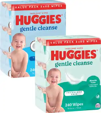 Coles Huggies Baby Wipes-240 Pack offer