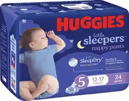 Coles Huggies Little Sleepers Nappy Pants-24 Pack offer