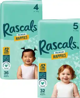Coles Rascals Premium Nappies-54 Pack offer