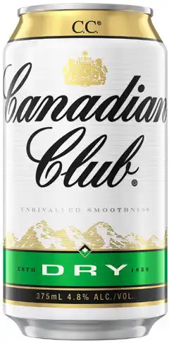 Coles Canadian Club & Dry Cans offer