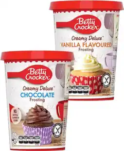 IGA Betty Crocker Creamy Deluxe Frosting Selected Varieties offer