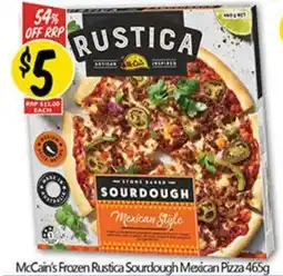 NQR McCain's Frozen Rustica Sourdough Mexican Pizza offer
