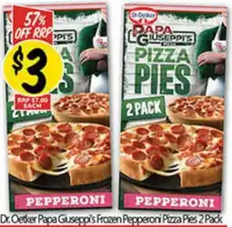 NQR Dr. Oetker Papa Giuseppi's Frozen Pepperoni Pizza Pies offer