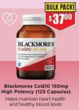 Chemist Warehouse Blackmores CoQ10 150mg High Potency offer