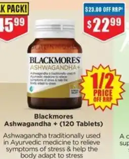 Chemist Warehouse Blackmores Ashwagandha + offer
