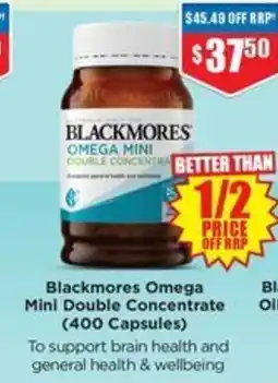Chemist Warehouse Blackmores Omega Mini Double Concentrate offer