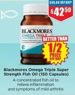 Chemist Warehouse Blackmores Omega Triple Super Strength Fish Oil offer