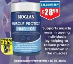 Chemist Warehouse Bioglan Muscle Protect HMB + D3 offer