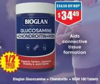 Chemist Warehouse Bioglan Glucosamine + Chondroitin + MSM offer