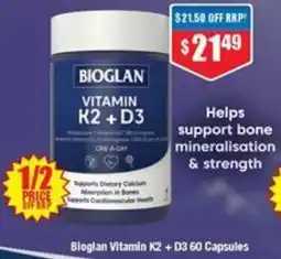 Chemist Warehouse Bioglan Vitamin K2 + D3 offer