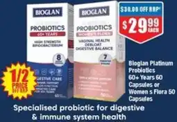 Chemist Warehouse Bioglan Platinum Probiotics 60+ Years or Women s Flora offer