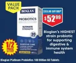 Chemist Warehouse Bioglan Platinum Probiotics 100 Billion offer
