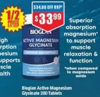 Chemist Warehouse Bioglan Active Magnesium Glycinate offer