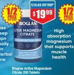 Chemist Warehouse Bioglan Active Magnesium Citrate offer