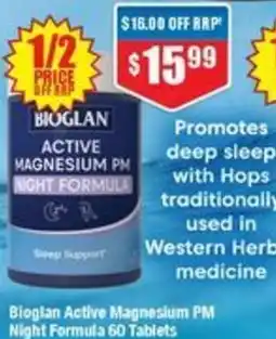 Chemist Warehouse Bioglan Active Magnesium PM Night Formula offer