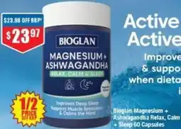 Chemist Warehouse Bloglan Magnesium Ashwagandha Relax, Calm +Sleep offer