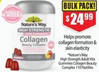 Chemist Warehouse Nature's Way High Strength Adult Vita Gummies Collagen Beauty Complex offer
