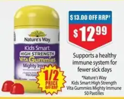 Chemist Warehouse Nature's Way Kids Smart High Strength Vita Gummies Mighty Immune offer
