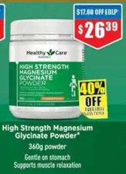 Chemist Warehouse High Strength Magnesium Glycinate Powder offer