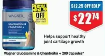 Chemist Warehouse Wagner Glucosamine & Chondroitin + offer