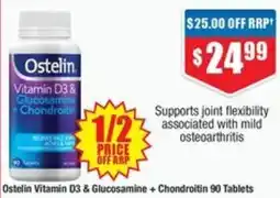 Chemist Warehouse Ostelin Vitamin D3 & Glucosamine Chondroitin offer