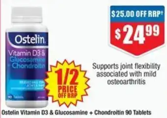 Chemist Warehouse Ostelin Vitamin D3 & Glucosamine Chondroitin offer
