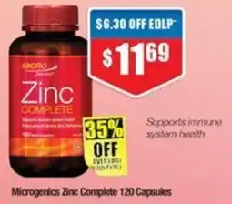 Chemist Warehouse Microgenics Zinc Complete offer