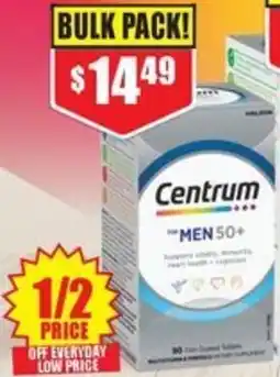 Chemist Warehouse Centrum for Men 50+ 90 Tablets offer