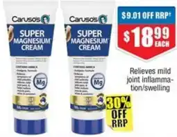 Chemist Warehouse Caruso's super magnesium cream offer