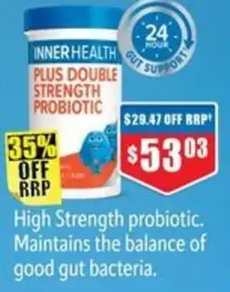 Chemist Warehouse Inner Health Plus Double Strength Probiotic 60 Capsules offer