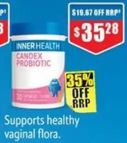 Chemist Warehouse Inner health candex probiotic 30 capsules offer