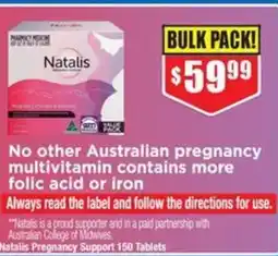 Chemist Warehouse Natalis Pregnancy Support 150 Tablets offer