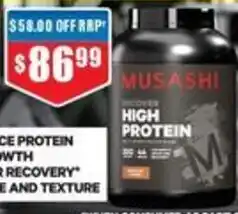 Chemist Warehouse Musashi High Protein Chocolate offer