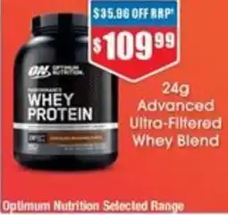 Chemist Warehouse Optimum Nutrition Advanced Ultra-Filtered Whey Blend offer