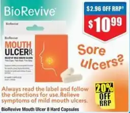 Chemist Warehouse BioRevive Mouth Ulcer 8 Hard Capsules offer