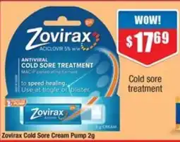 Chemist Warehouse Zovirax Cold Sore Cream Pump offer