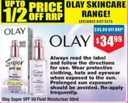 Chemist Warehouse Olay Super SPF 50 Fluid Moisturiser offer