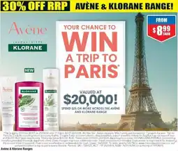 Chemist Warehouse Avène & klorane ranges offer