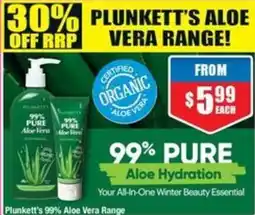 Chemist Warehouse Plunkett's 99% Aloe Vera Range offer
