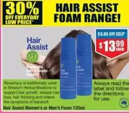 Chemist Warehouse Hair Assist Women's or Men's Foam offer
