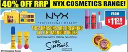 Chemist Warehouse NYX Simpsons Range offer