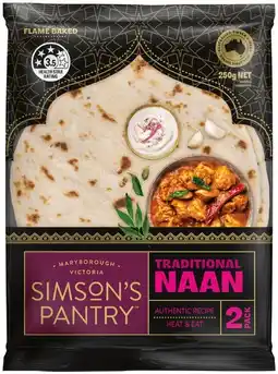 IGA Simson’s Pantry Naan Selected Varieties offer